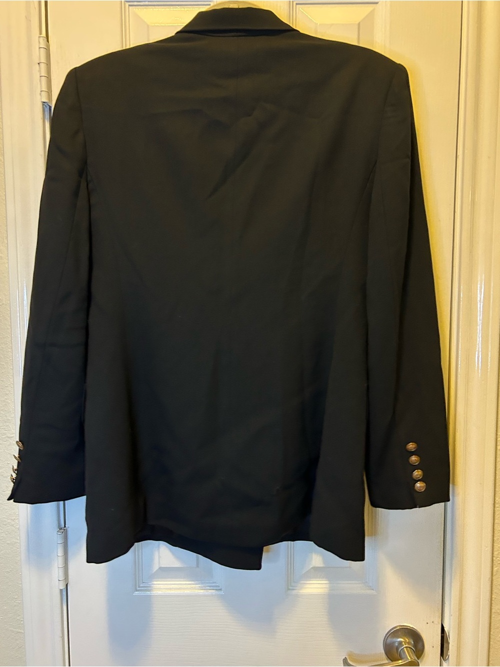 Lauren Ralph Lauren Black Double-Breasted Crest Sport Coat with Gold Buttons - Picture 6 of 12